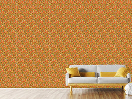 patterned-wallpaper-golden-leaves-sunset