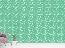 patterned-wallpaper-flower-dance-on-mint