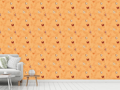 patterned-wallpaper-butterflies-orange