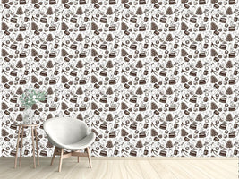 patterned-wallpaper-vintage-christmas-deco