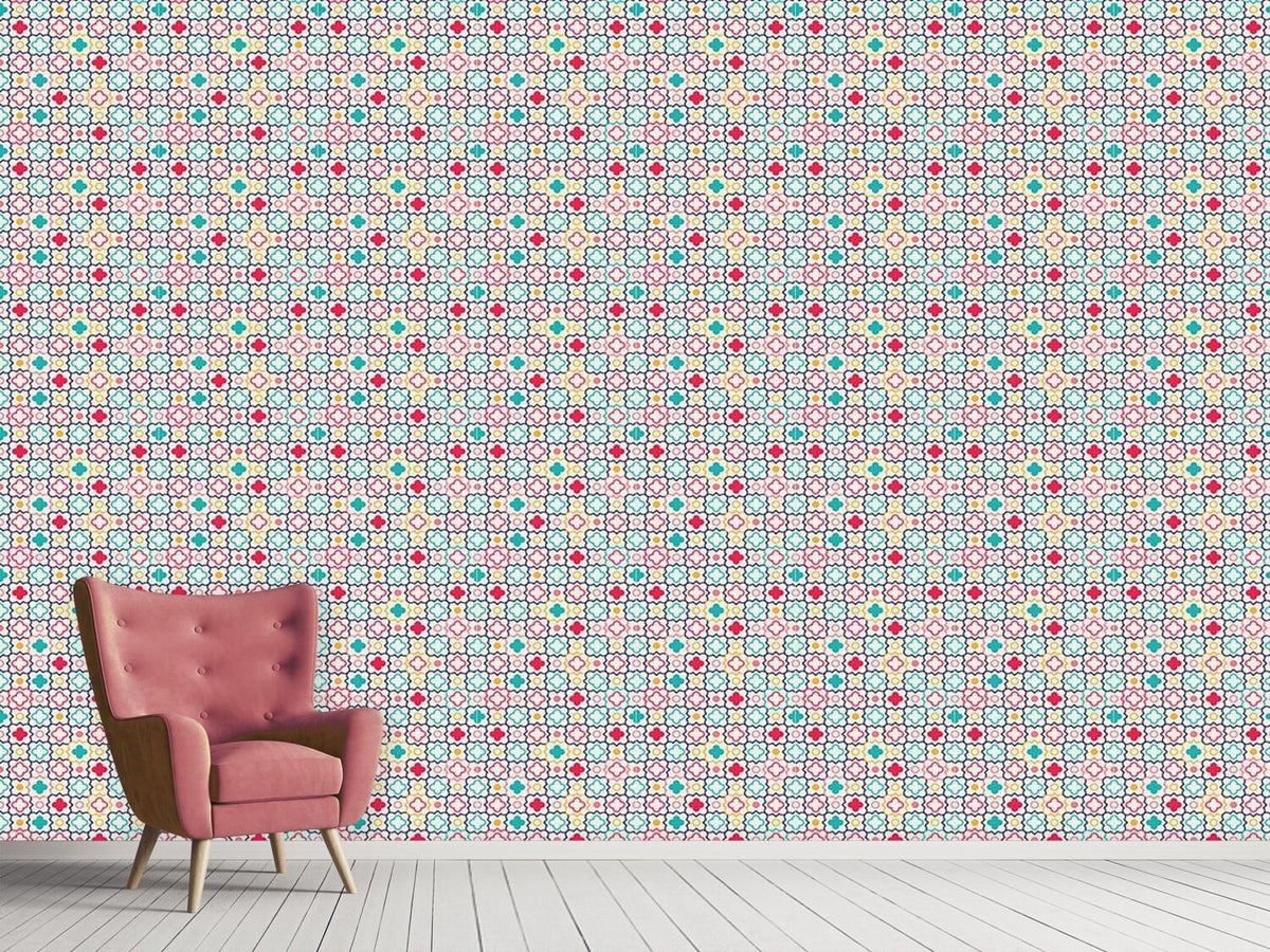 patterned-wallpaper-quatrefoil-lattice