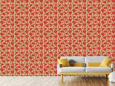 patterned-wallpaper-briar-rose-red-and-brown