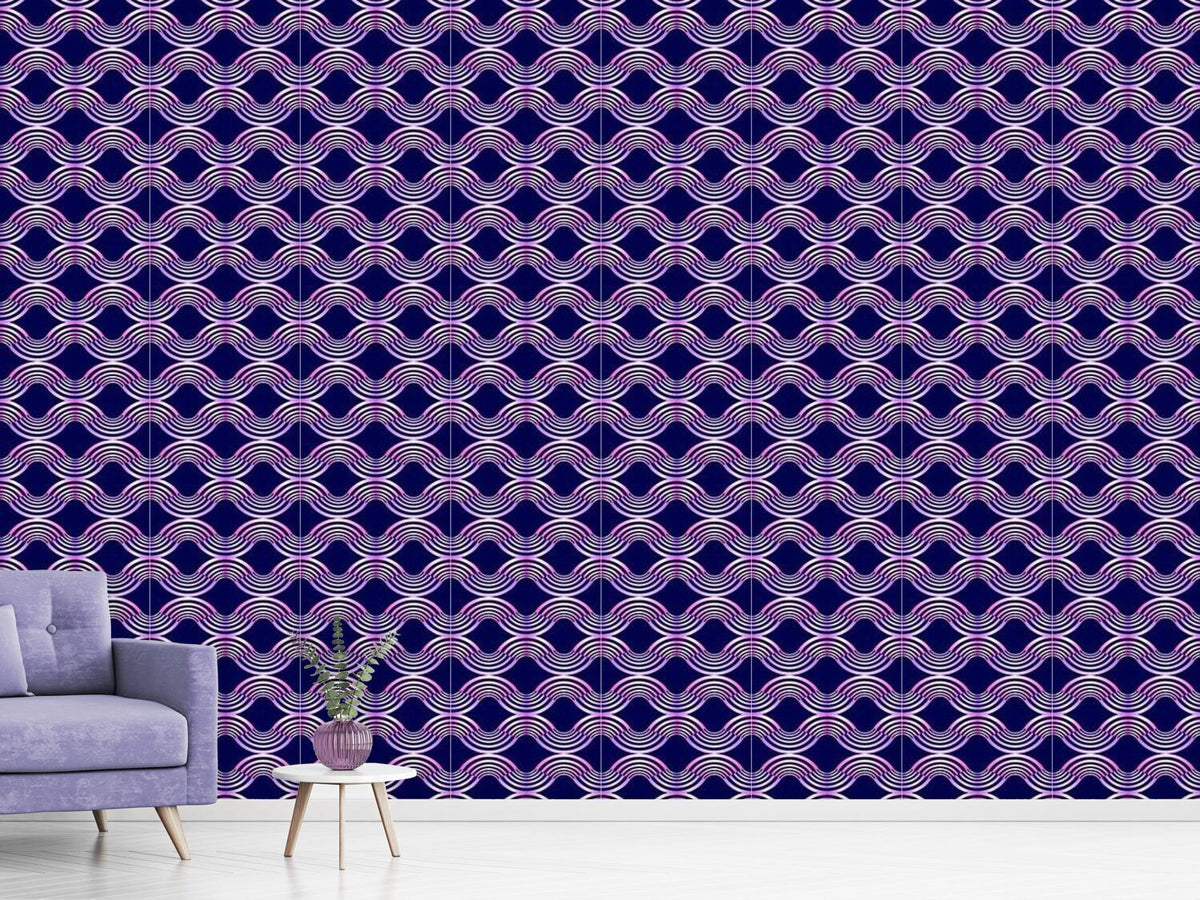 patterned-wallpaper-metal-waves