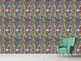 patterned-wallpaper-dew-drops-party