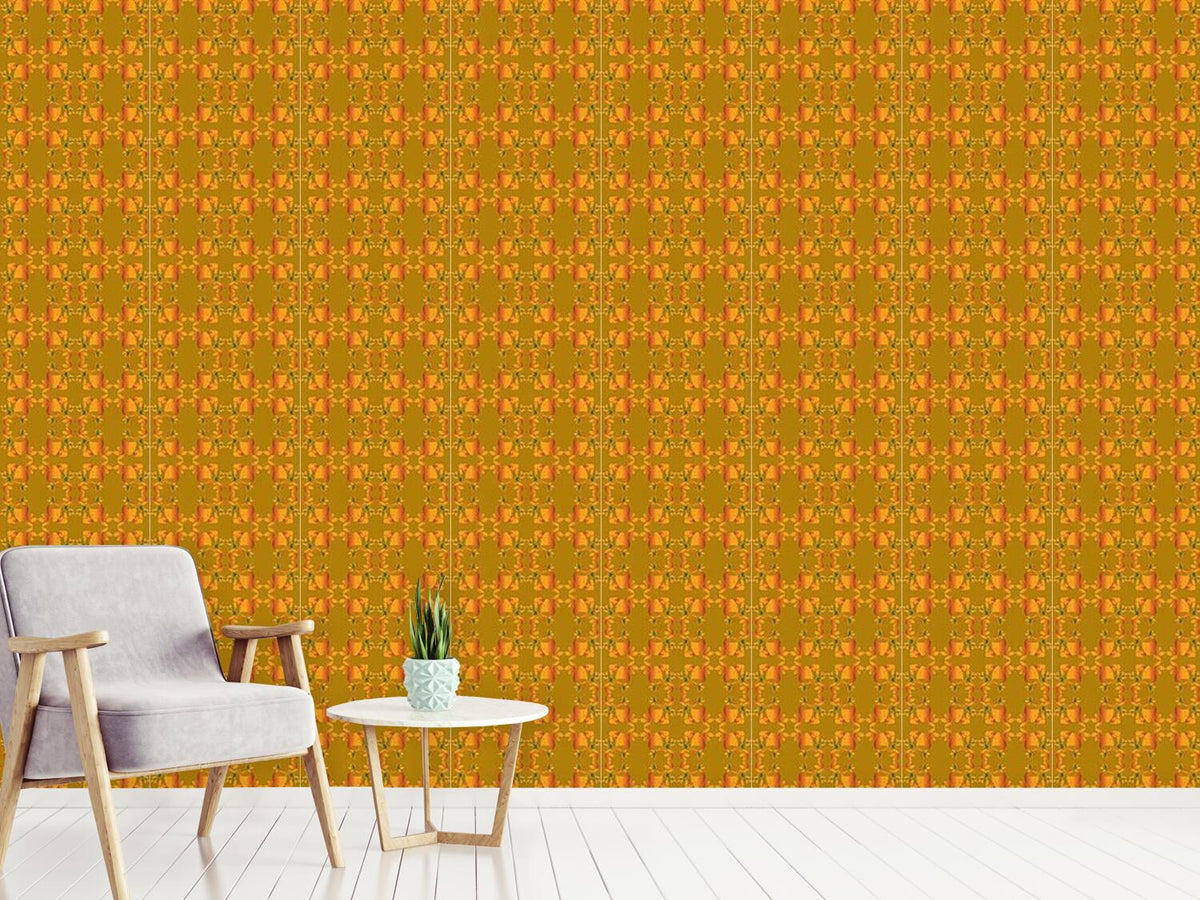 patterned-wallpaper-acorns-and-leaves