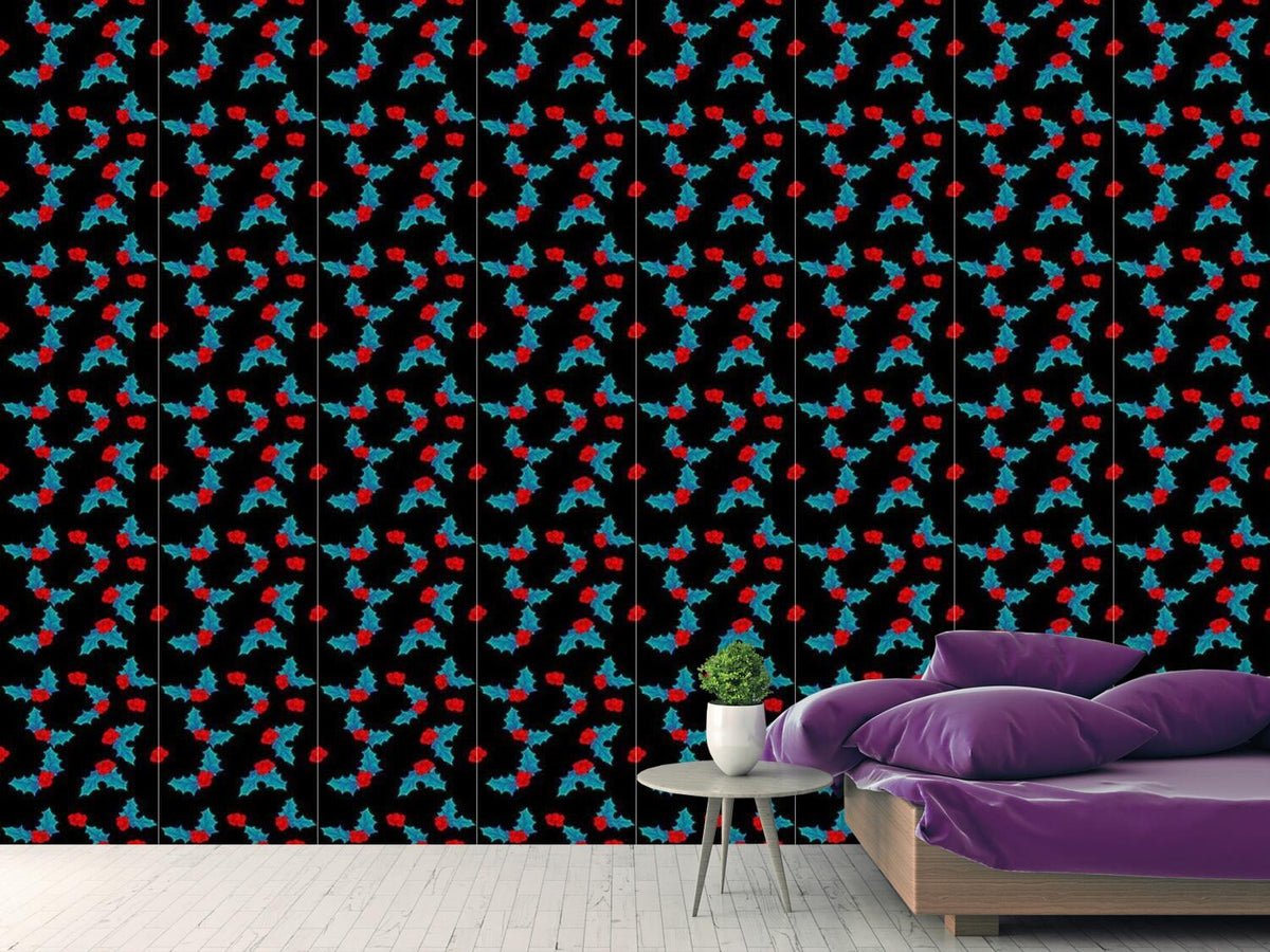 patterned-wallpaper-christmas-holly