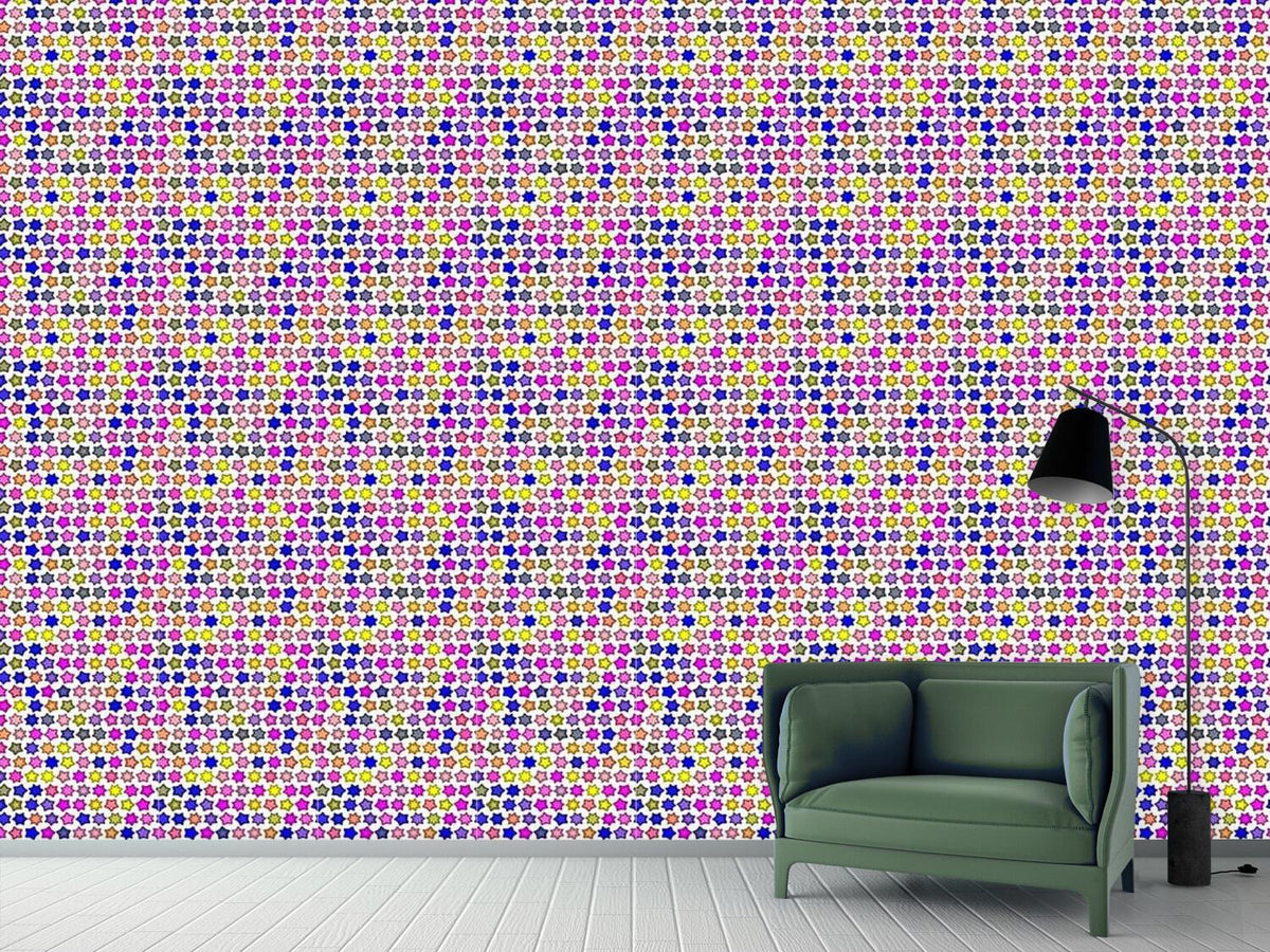 patterned-wallpaper-pink-star-parade