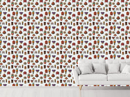 patterned-wallpaper-masks-on-the-wall