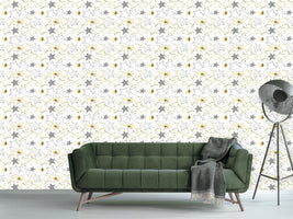 patterned-wallpaper-stars-seam-in-the-snow