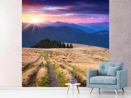 photo-wallpaper-sunset-in-the-mountain-scenery