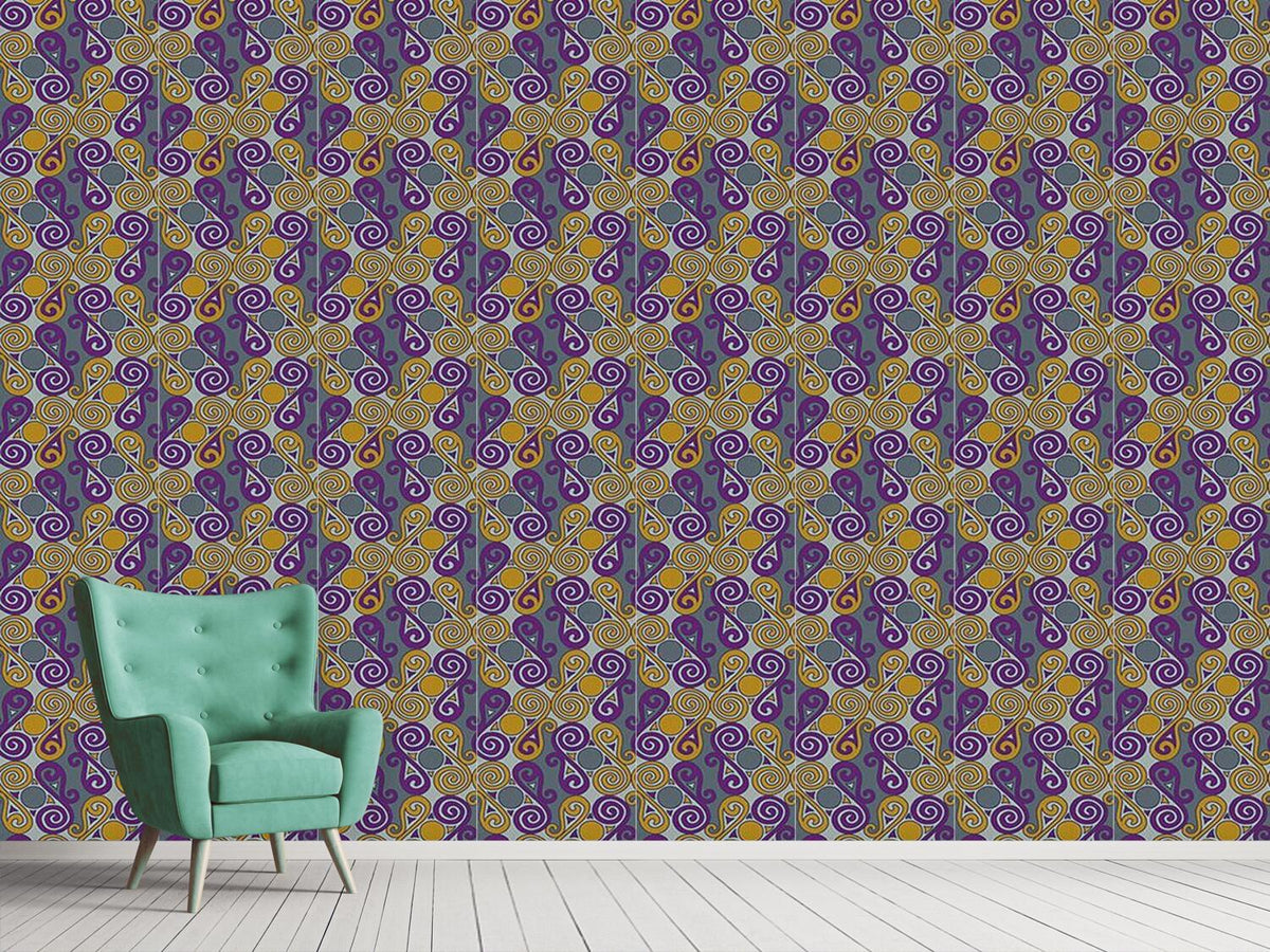 patterned-wallpaper-cucuteni-spirals-grey