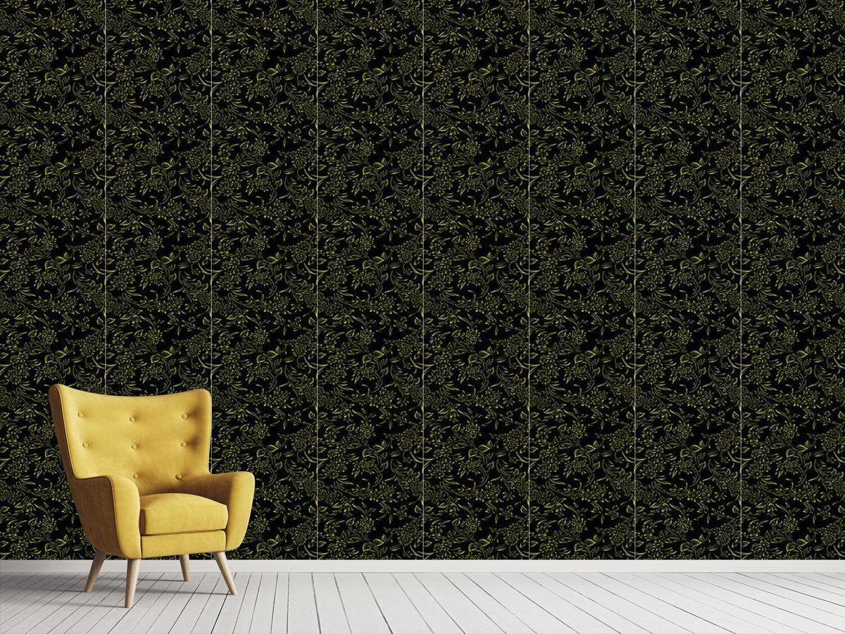 patterned-wallpaper-breakfast-in-gent-gold