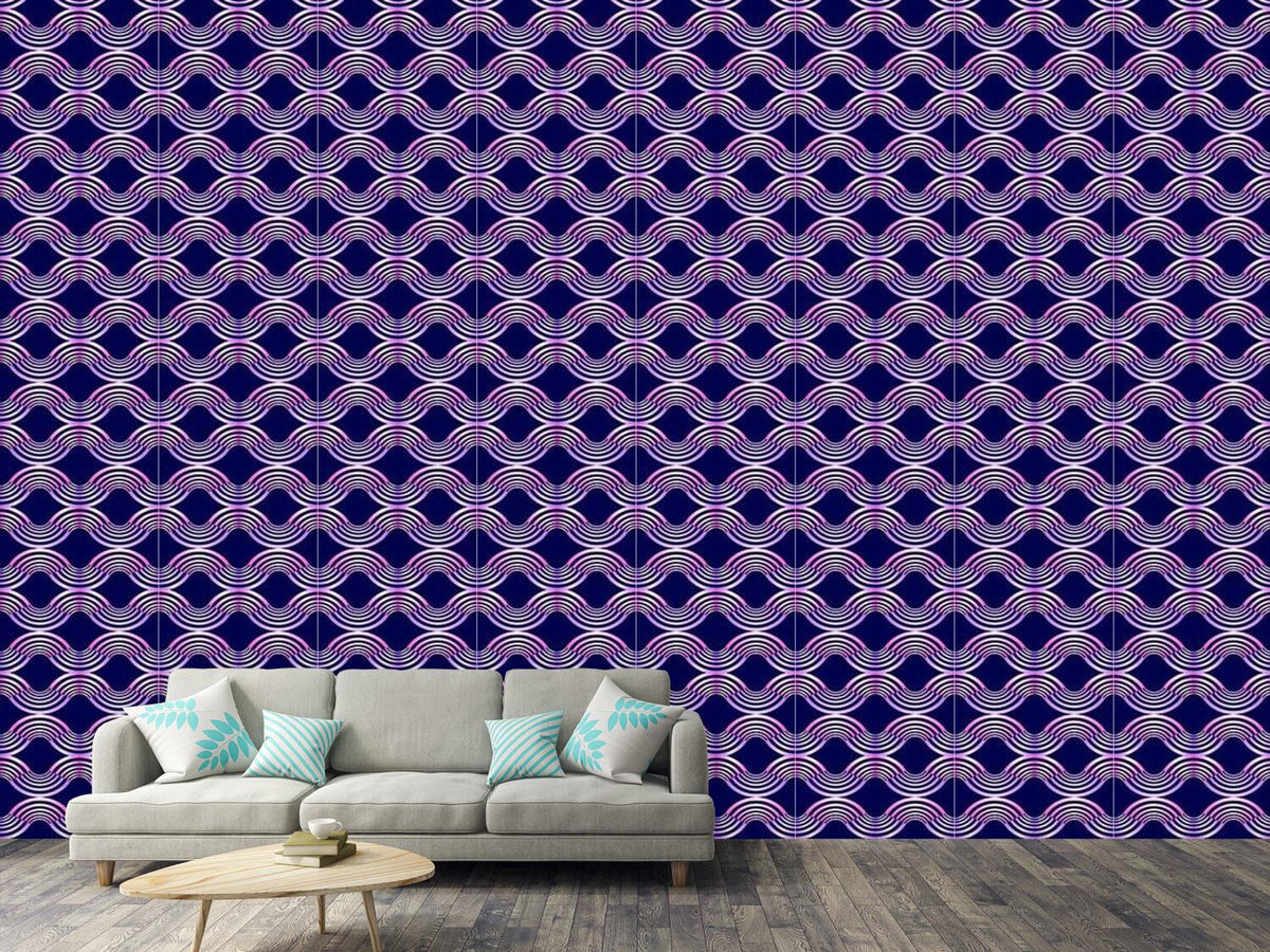 patterned-wallpaper-metal-waves