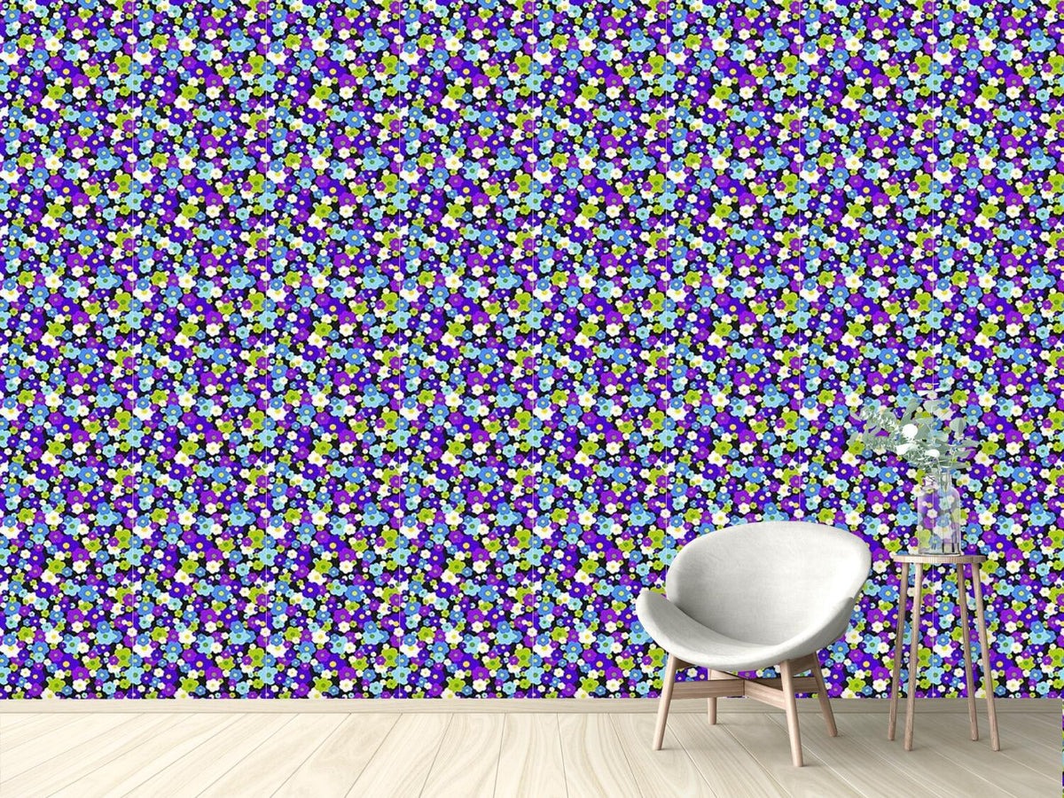 patterned-wallpaper-flower-dream-in-a-retro-dress