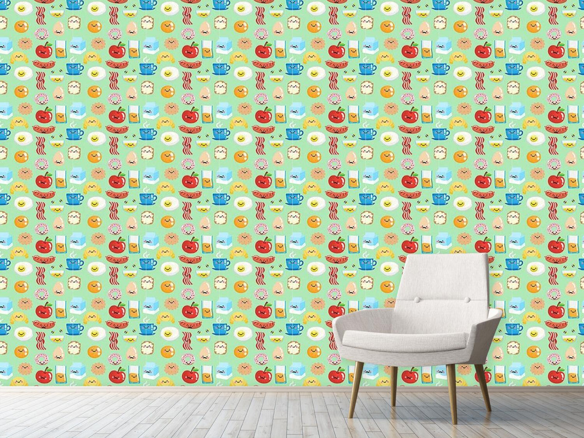 patterned-wallpaper-smiling-breakfast