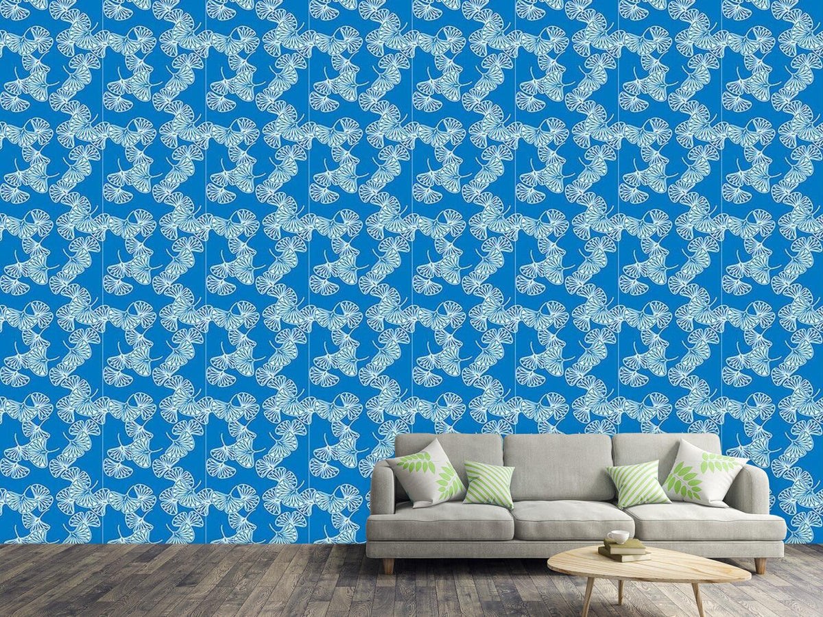 patterned-wallpaper-ginkgo-on-water