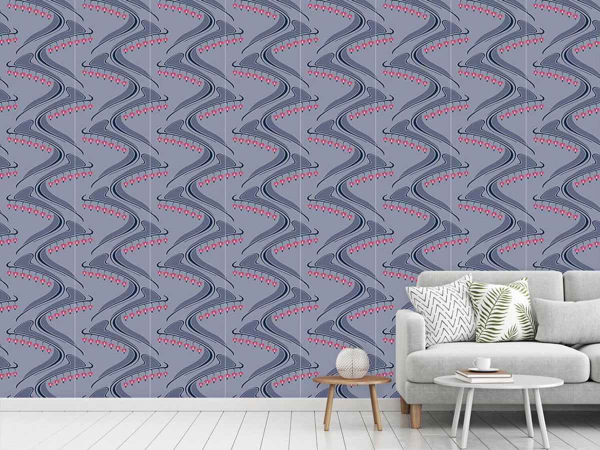 patterned-wallpaper-floral-hearts-pink-on-grey