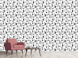 patterned-wallpaper-retro-in-black-and-grey