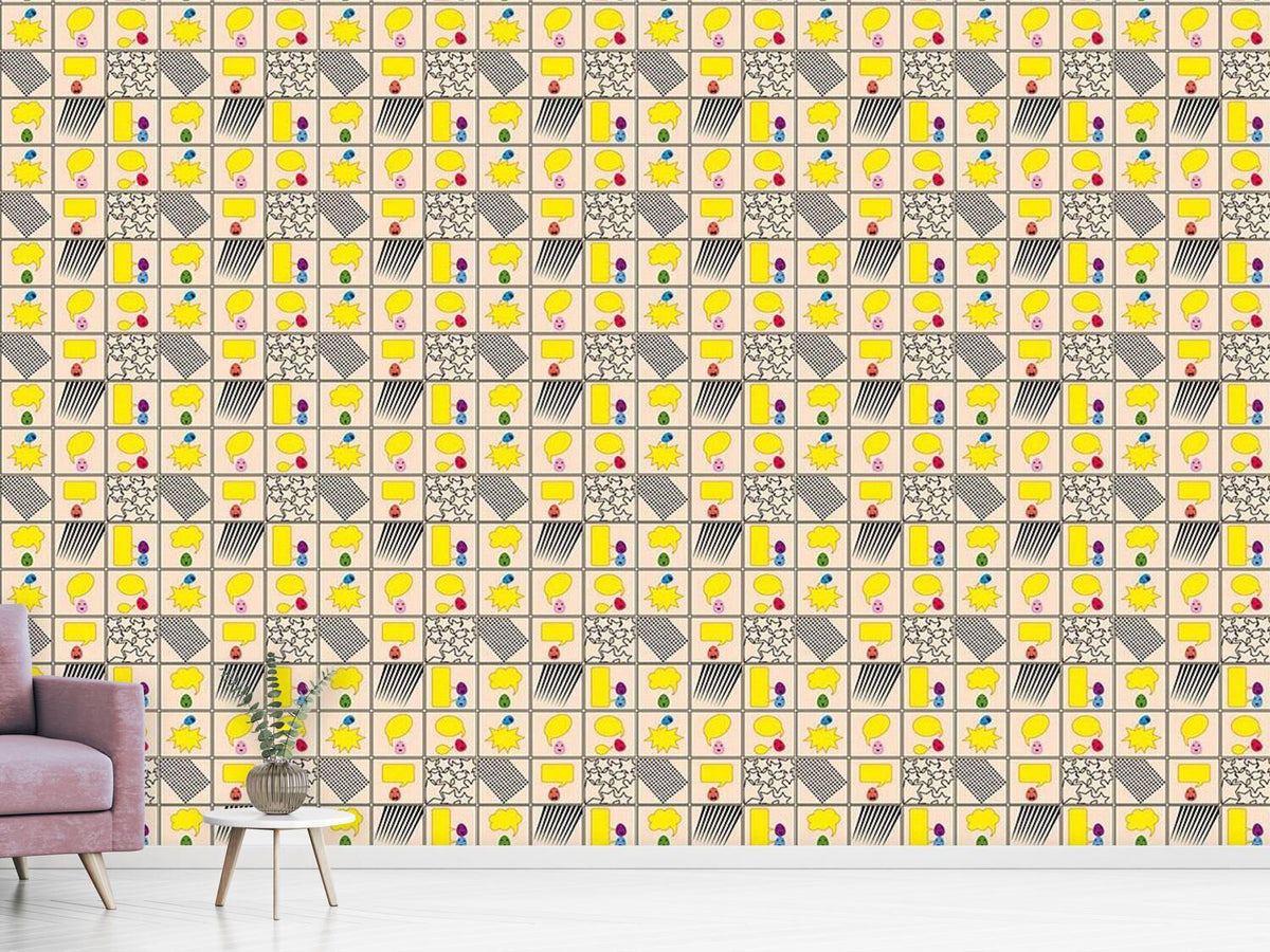 patterned-wallpaper-talking-eggs