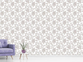 patterned-wallpaper-bouquet-outlines