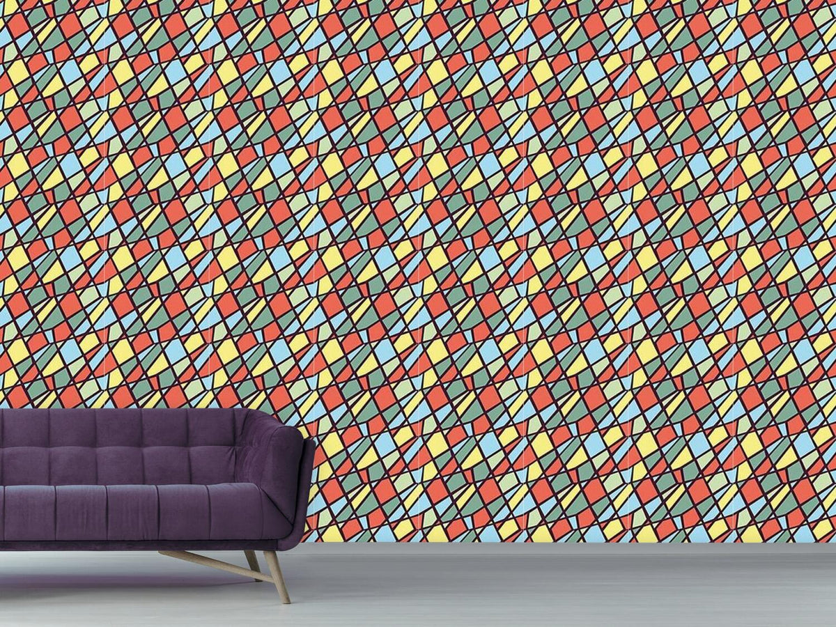 patterned-wallpaper-clown-geometry