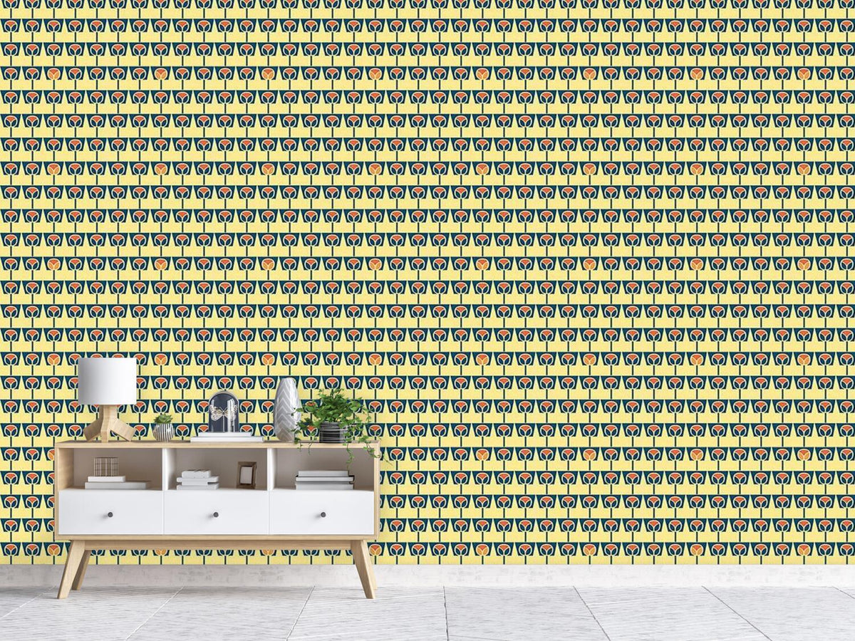 patterned-wallpaper-flowerpots-yellow