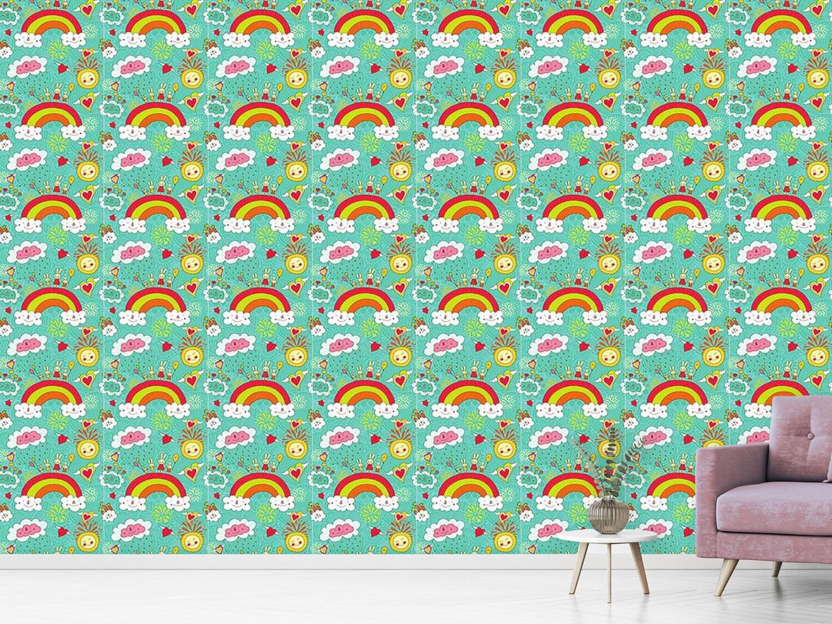 patterned-wallpaper-mama-bunny-and-her-children