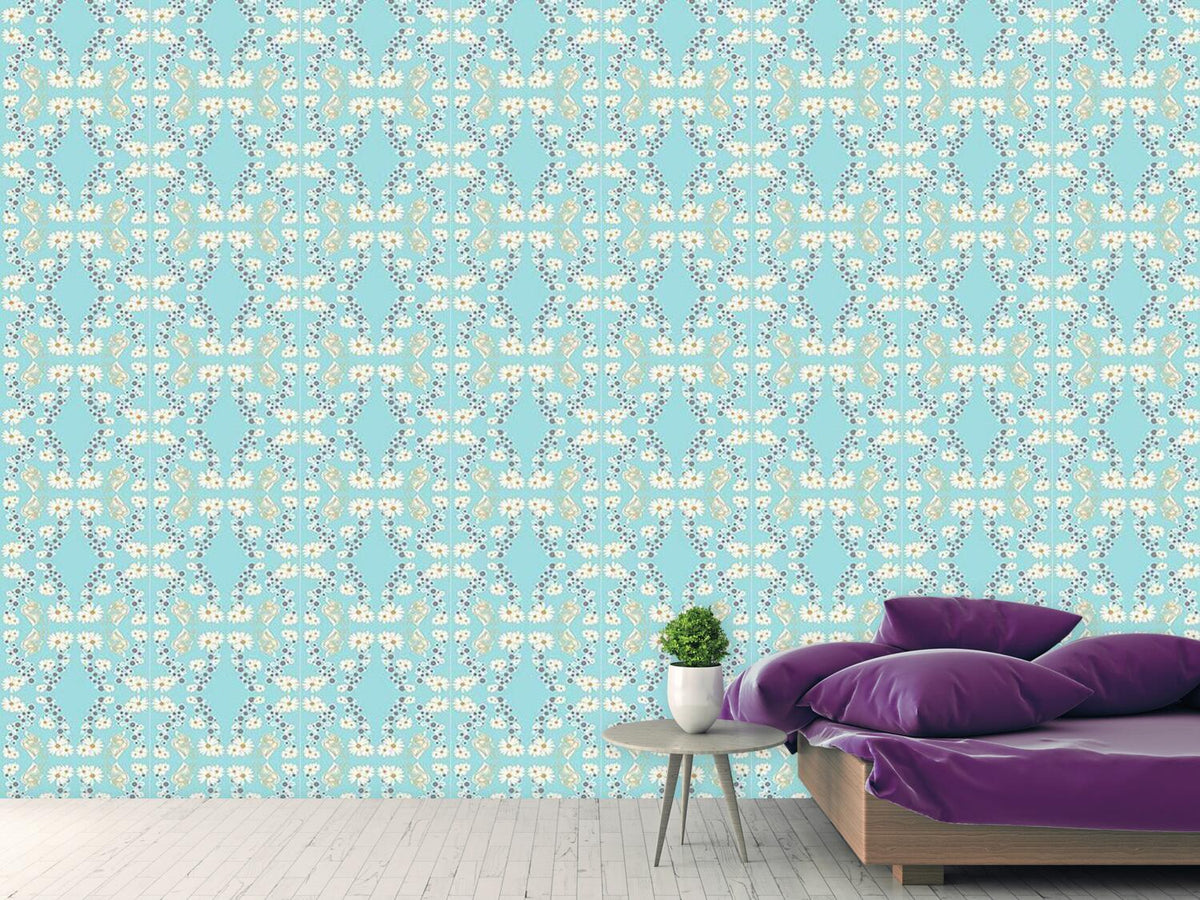 patterned-wallpaper-butterfly-and-daisy