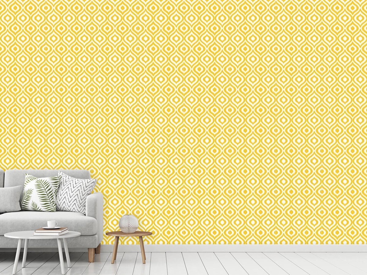 patterned-wallpaper-yellow-ogee-damask