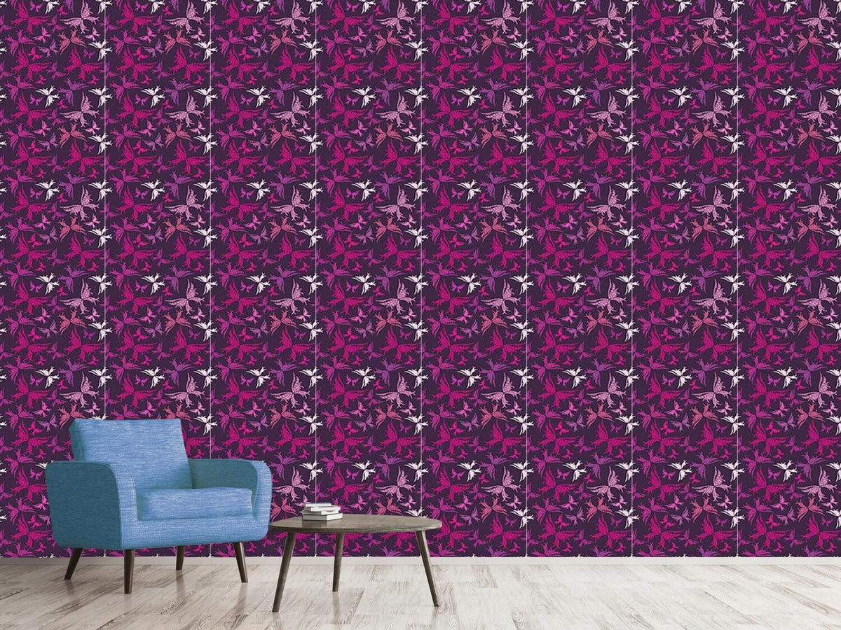 patterned-wallpaper-polynesian-butterflies