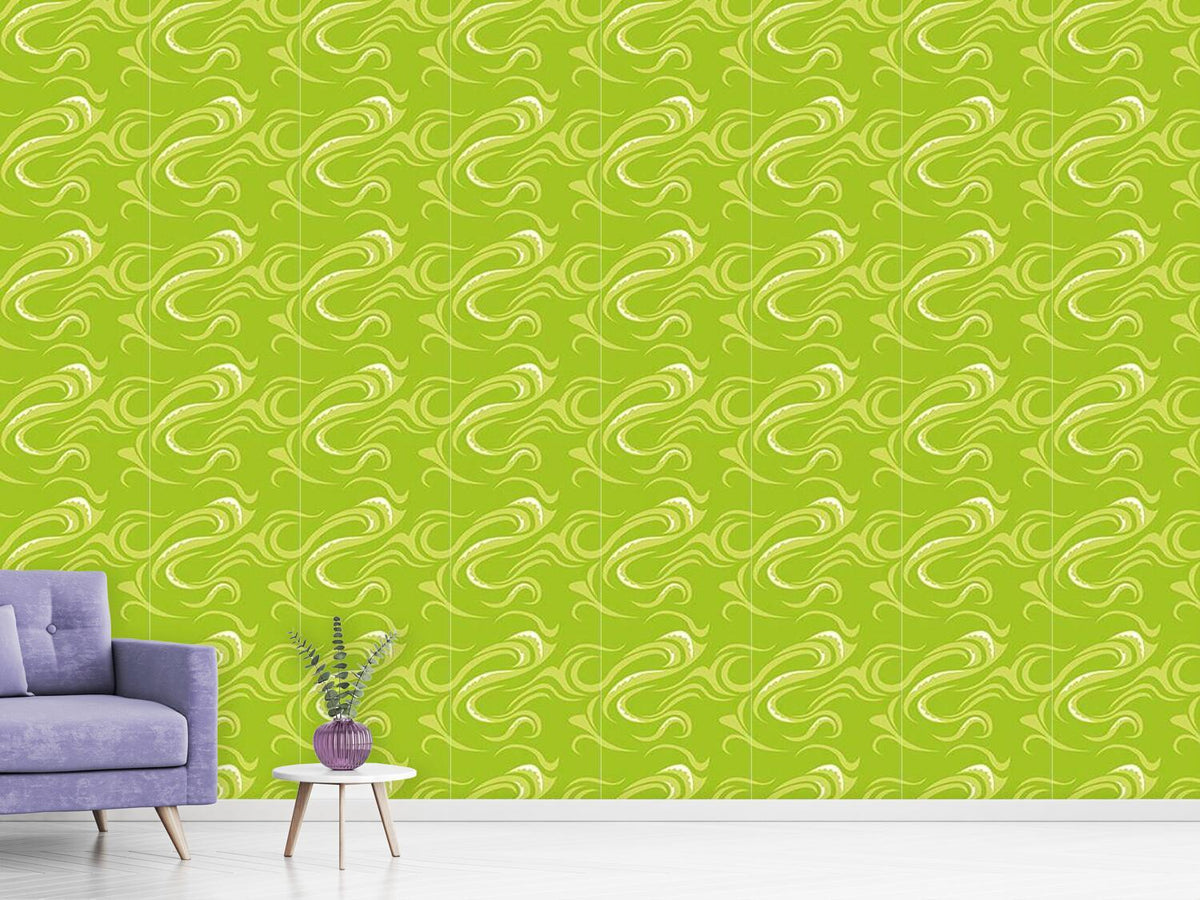 patterned-wallpaper-pikea-green