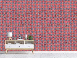 patterned-wallpaper-stone-flowers