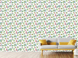 patterned-wallpaper-birds-and-flowers