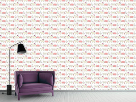 patterned-wallpaper-animals-in-single-file