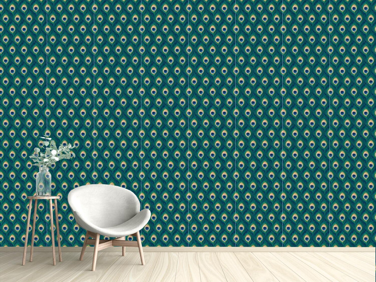 patterned-wallpaper-thousand-and-one-peacock-feathers