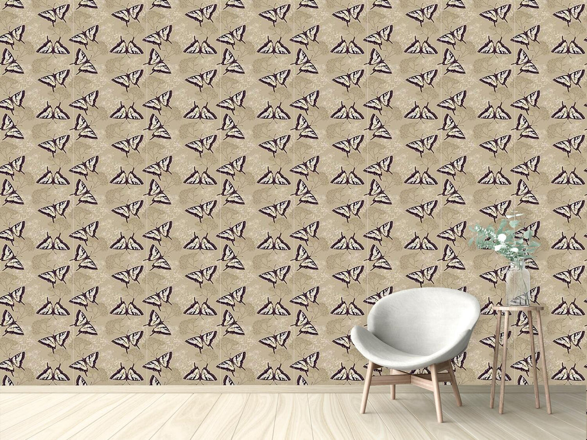 patterned-wallpaper-herbs-and-butterflies