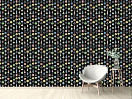 patterned-wallpaper-jewelry-curtain