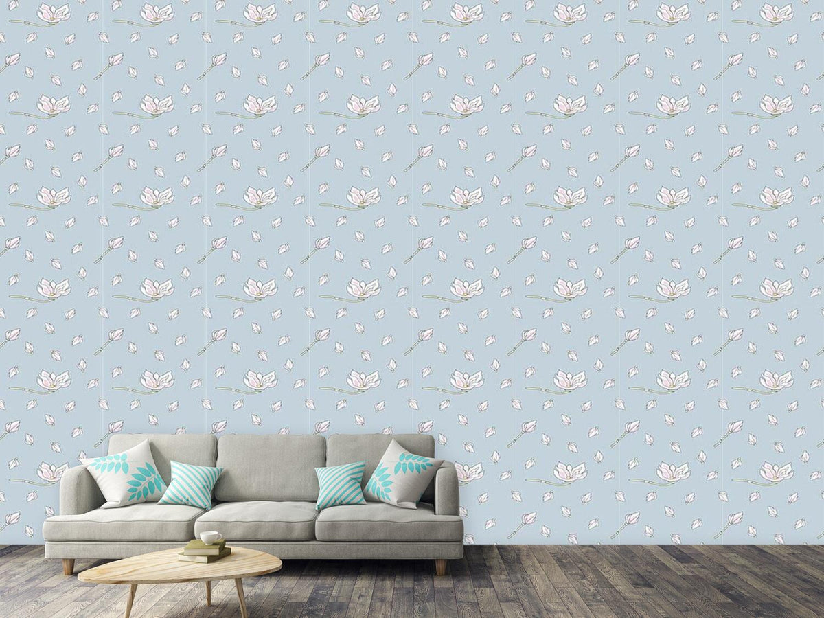 patterned-wallpaper-magnolia-bloom