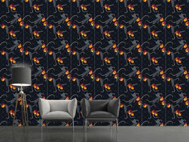 patterned-wallpaper-ladiesslippers-black