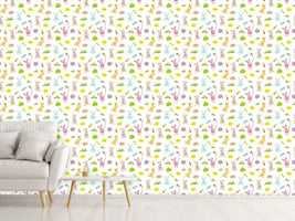 patterned-wallpaper-bunny-friends