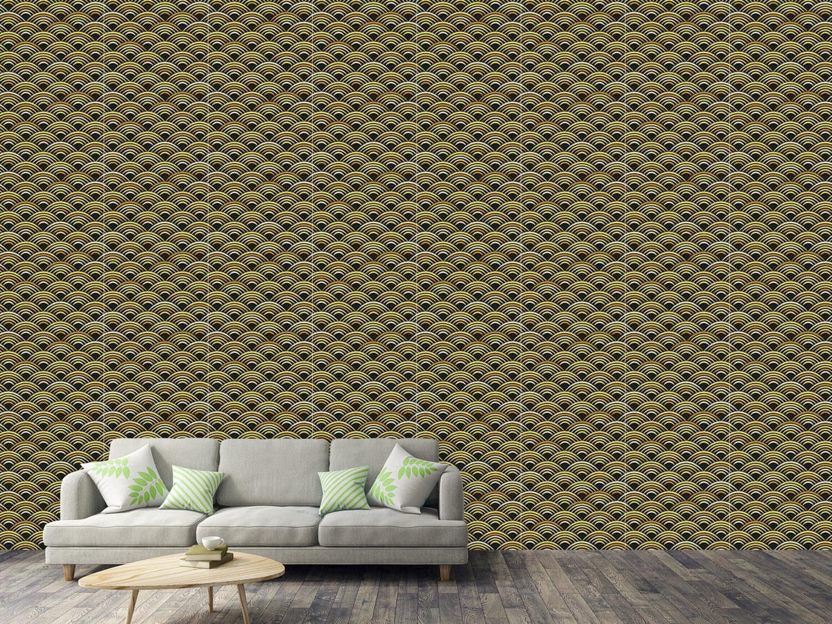 patterned-wallpaper-golden-wave