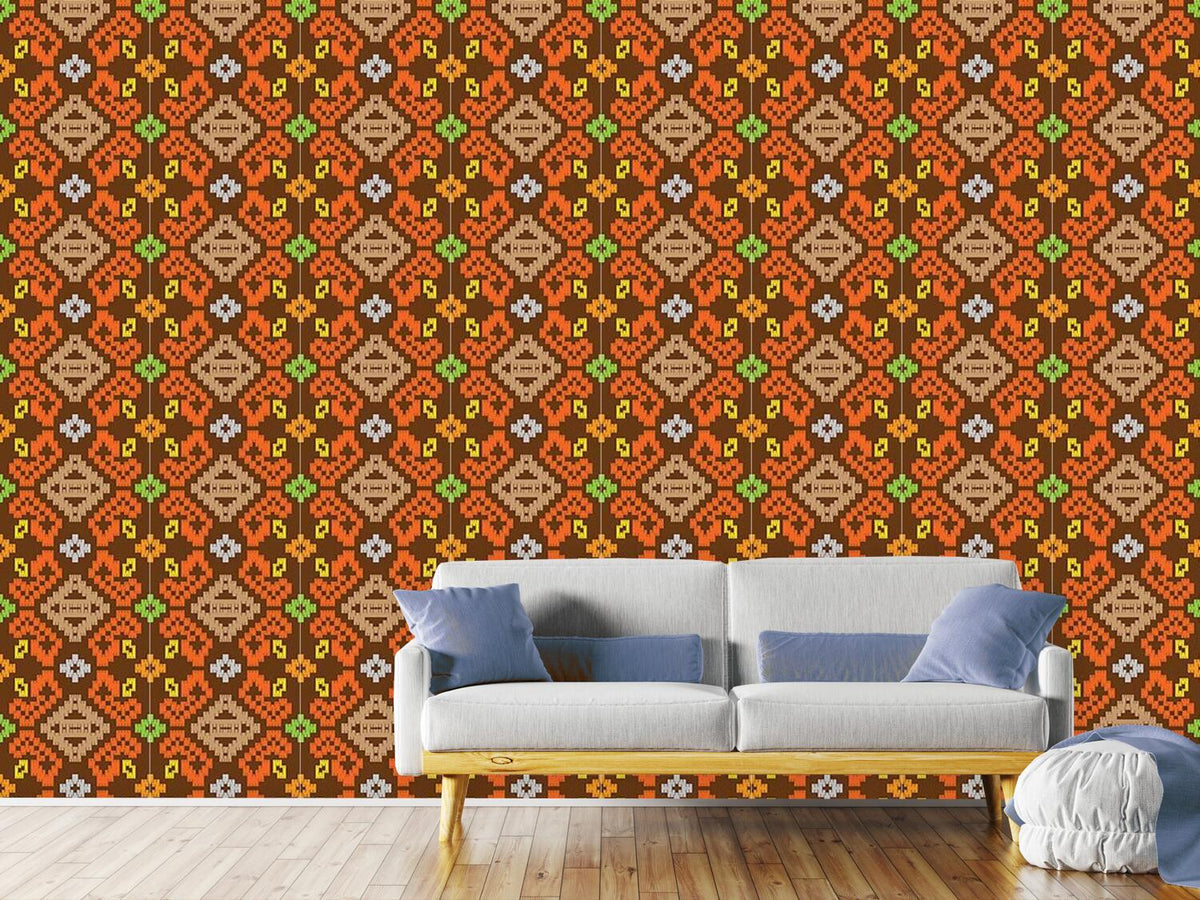 patterned-wallpaper-oriental-ikat