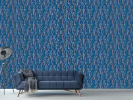 patterned-wallpaper-feathers-handdrawn-blue