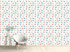 patterned-wallpaper-birds-and-hearts