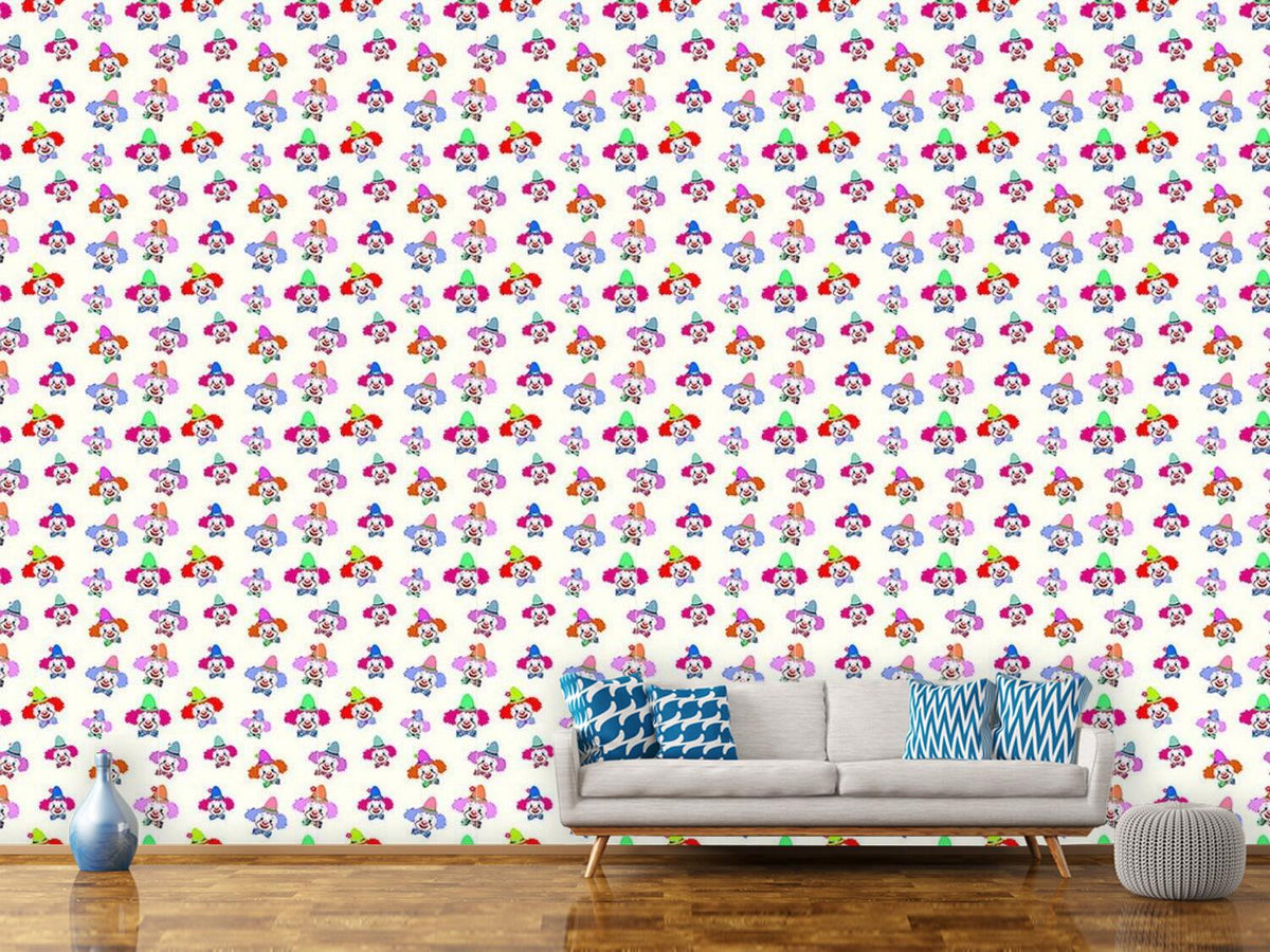 patterned-wallpaper-friendly-clowns