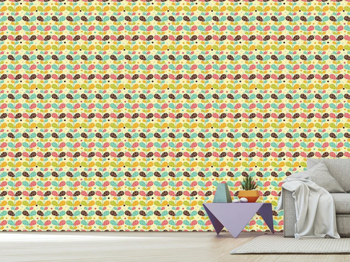 patterned-wallpaper-retro-twin-leaf