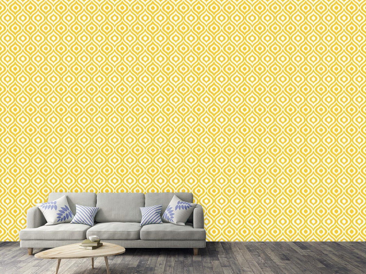 patterned-wallpaper-yellow-ogee-damask