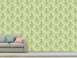 patterned-wallpaper-green-branches