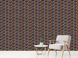 patterned-wallpaper-flower-fantasy-on-brown