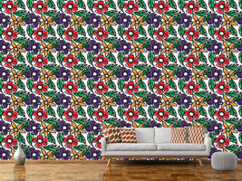 patterned-wallpaper-flower-doodles